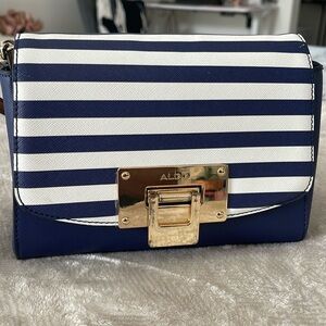 Navy & White Stripe Mini Bag by Aldo